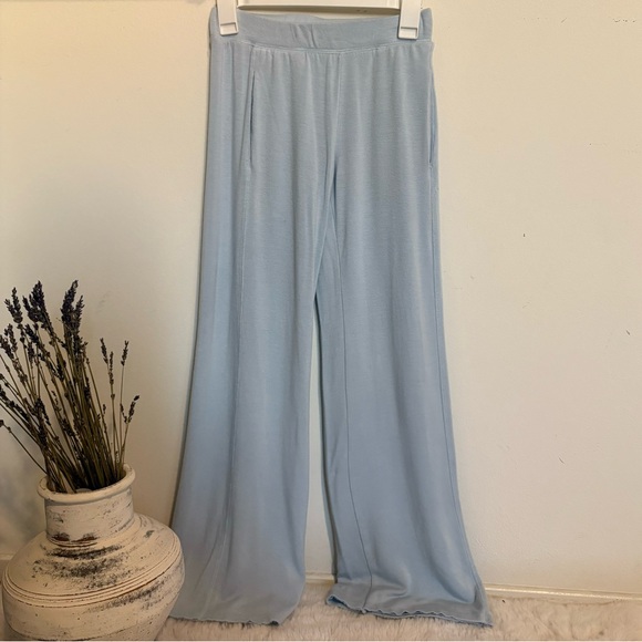 Bleusalt Pants - Wide Leg Light Blue Pants